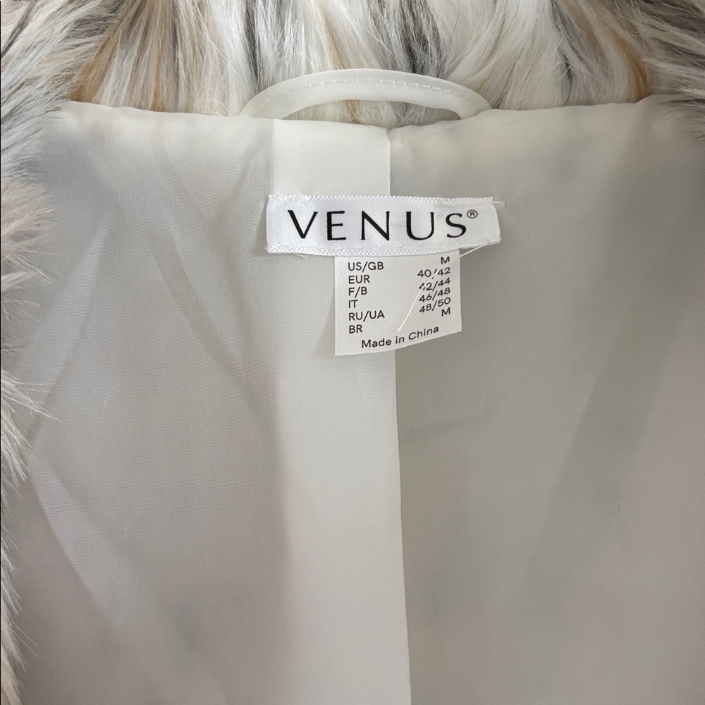 VENUS Cream and Brown Teddy Jacket - Picture 2 of 3
